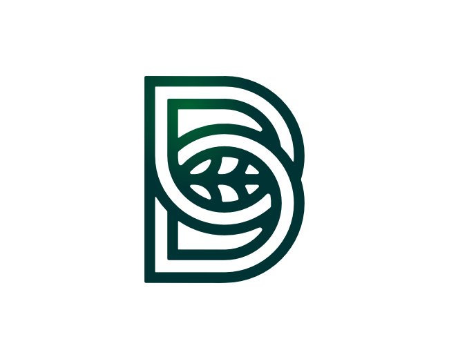 Letter B Leaf Natura Monogram Logo