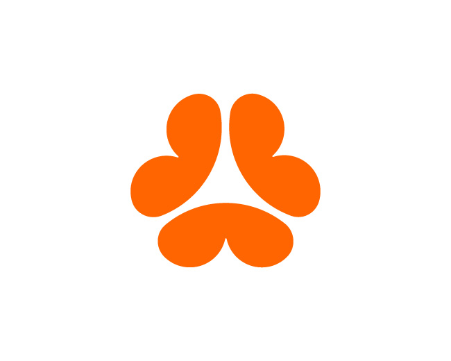 Abstract Paw Logo Design // For Sale