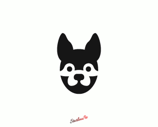 Minimalist Dog Logo Mark