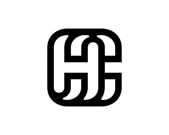 Letter CH Initial HC Modern Line Lettermark Logo