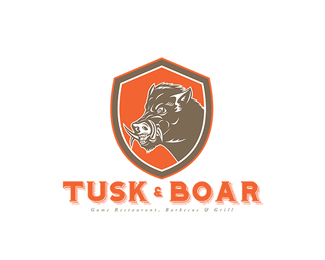 Tusk and Boar Game Restaurant Logo