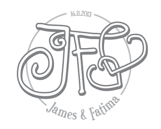 J&F wedding monogram
