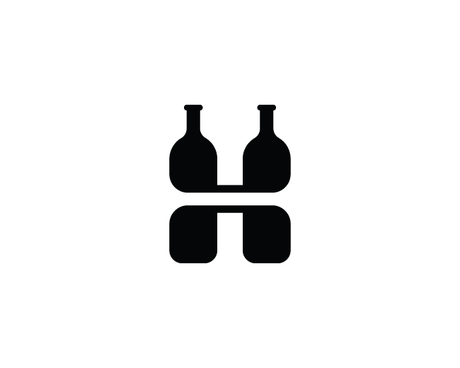 Letter H Bottle Logo