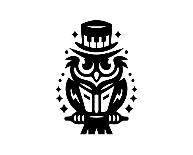 Owl Piano Music Logo