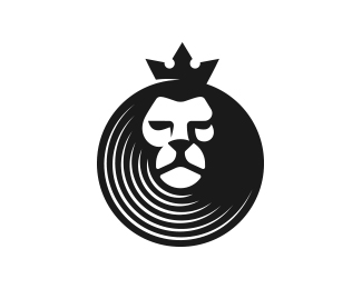 Lion Vinyl King Music Logo