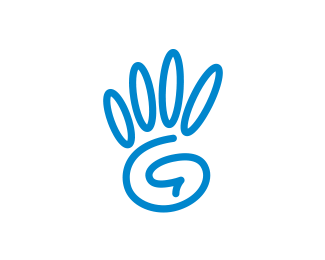 High Five Letter G Hand Logo