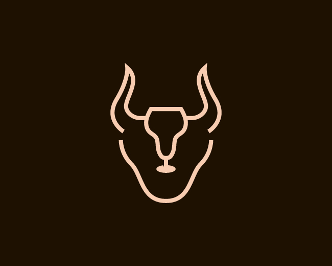 Bull Wine Glass Logo