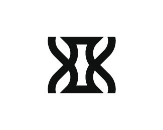 Letter X Hourglass Logo