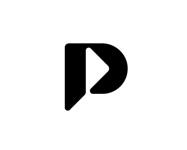 Abstract P with Arrow Logo For Sale