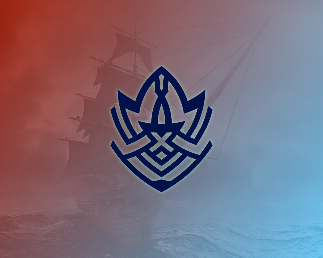 Abstract Pirate Ship Logo Mark