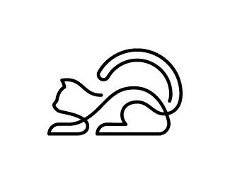 Cat logo line style