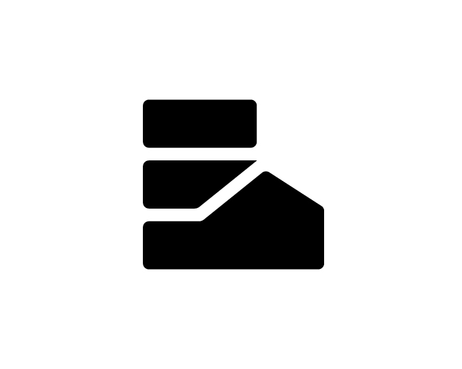 Layered L Geometric Logo