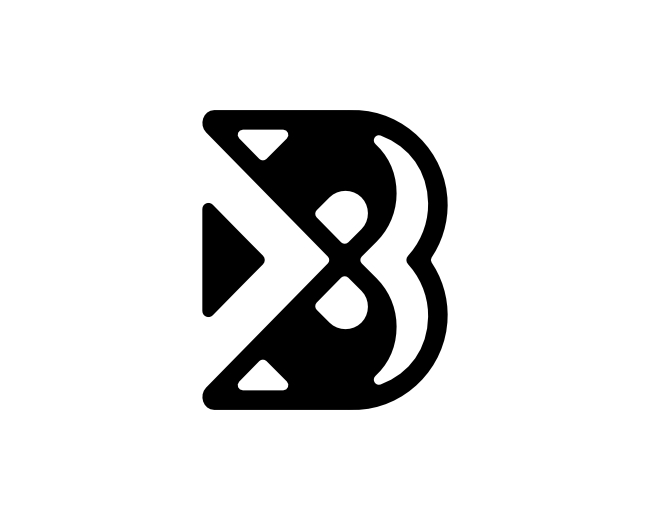 Letter B Play Logo