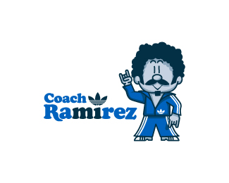 Coach Ramirez logo + character pose 02