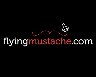 Flying mustache logo