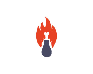 Chicken Leg Fire Logo