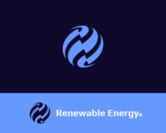 energy globe abstract logo