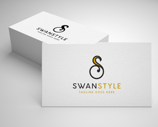 letter s swan logo template