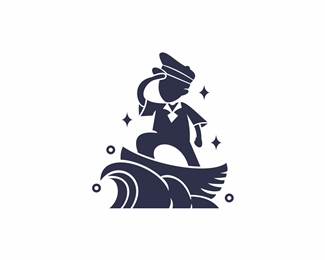Boat Waves Sailors Logo