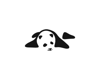 Negative Space Panda Logo Design