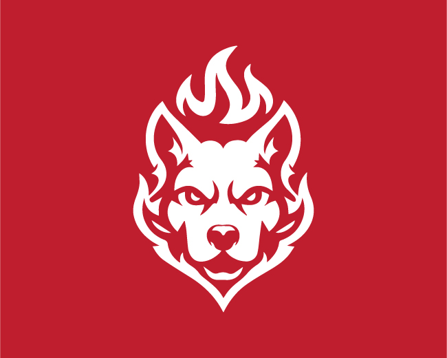modern simple fire dog logo