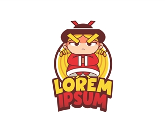 Cute Oriental Girl Logo