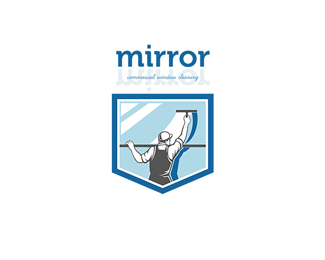 Mirror Commercial Window Cleaning Logo