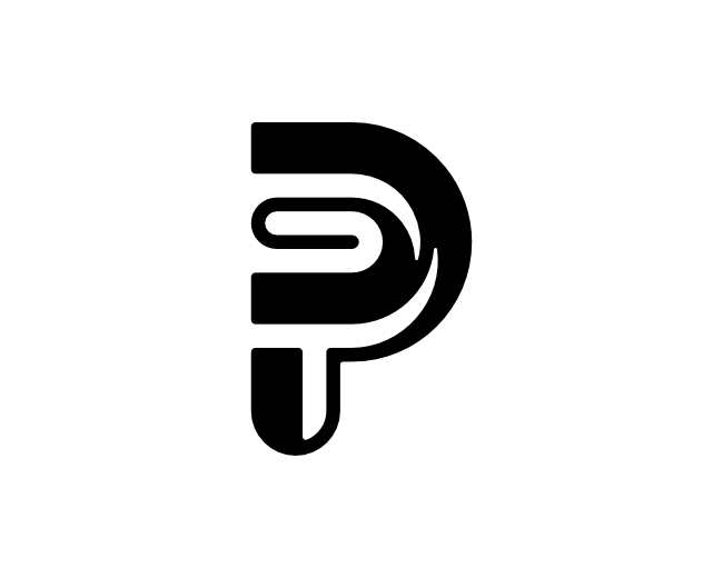 Letter P Clip Logo