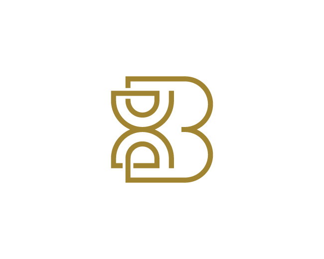 Modern B Hourglass Logo