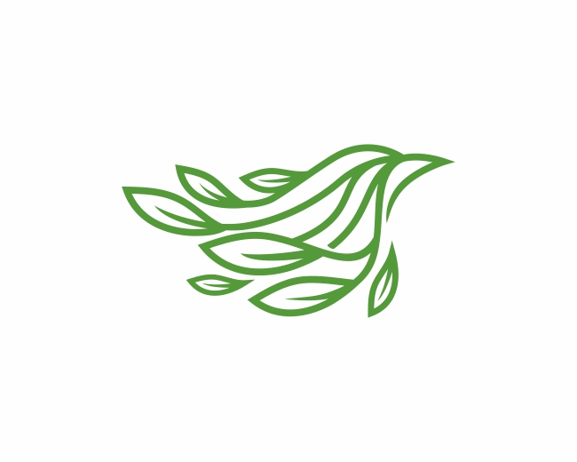 Bird Leaves Logo