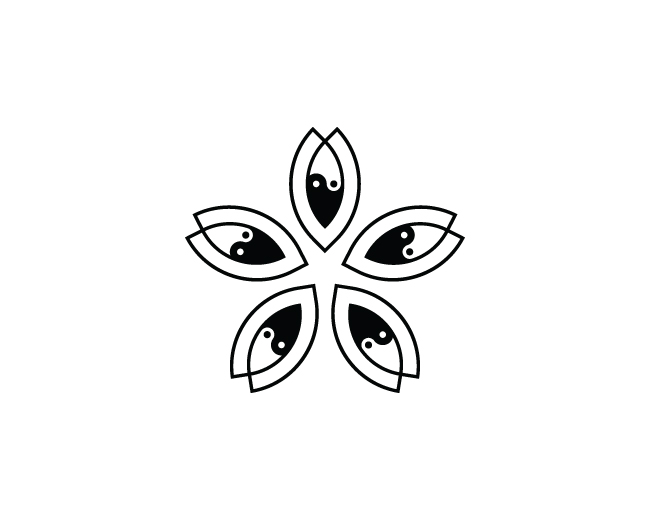 Yin Yang Floral Logo