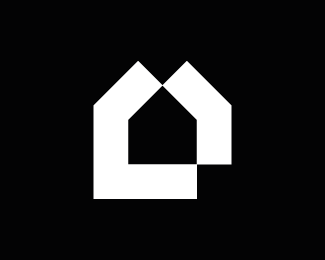 House geometric abstract logo