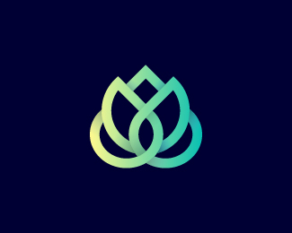 Rose + Heart - Flower logo design