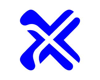 Stylish X logo Illustration