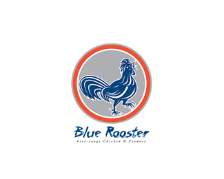 Blue Rooster Free Range Chicken Logo