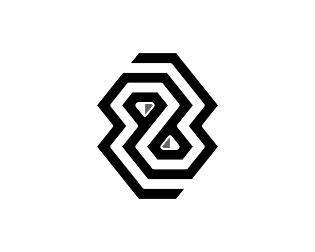 Number 8 Diamond Monoline Logo