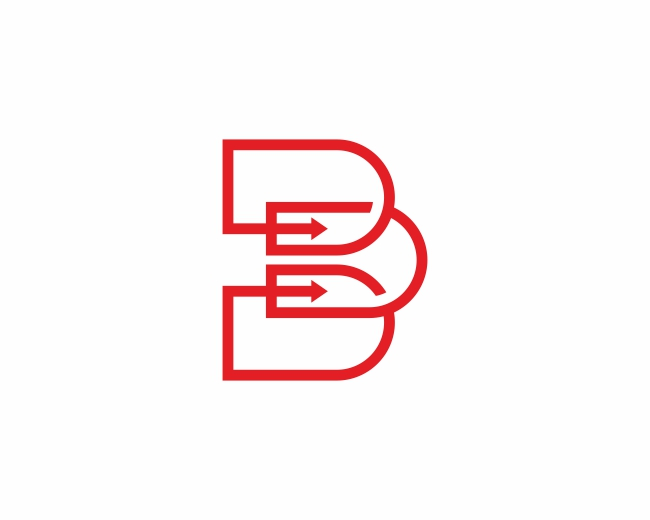 B Letter Arrows Logo