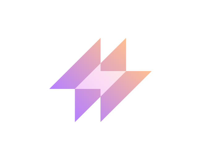 Abstract Gradient Bolt Logo
