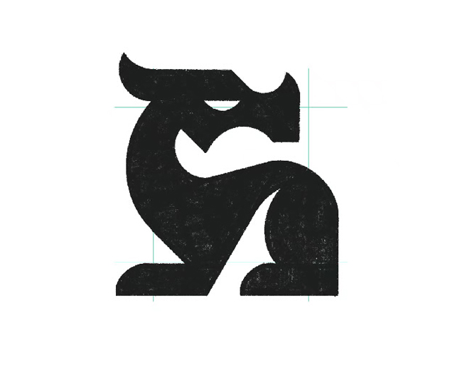 mythical horse dragon creature logo