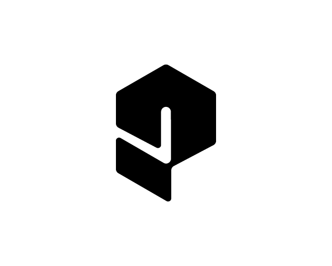 Letter P Hexagon Logo