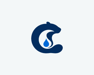 Beaver Water Drop Logo