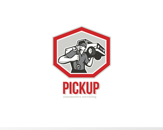 Pickup Automotive Servicing Logo