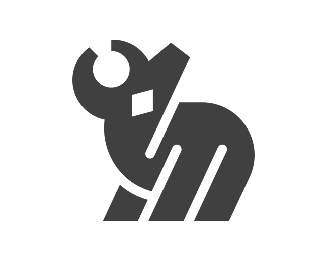 Modern buffalo logo