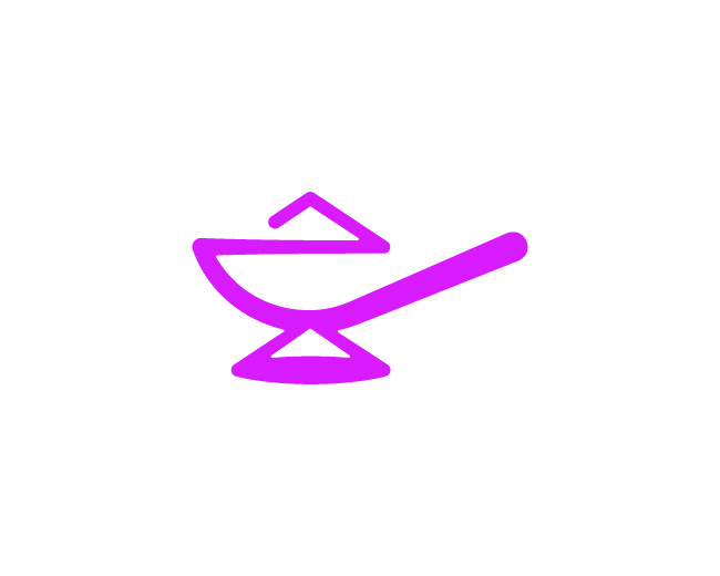Abstract Genie Lamp Logo Design