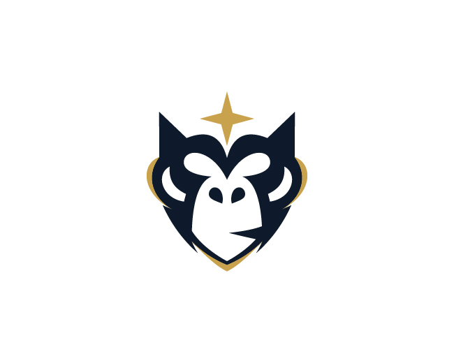 Monkey Face Star Logo.