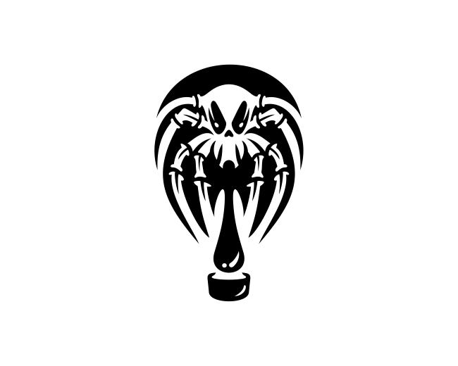 Spider Air Balloon Skull Logo