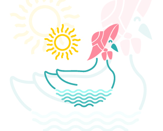 Duck Swimming Logo