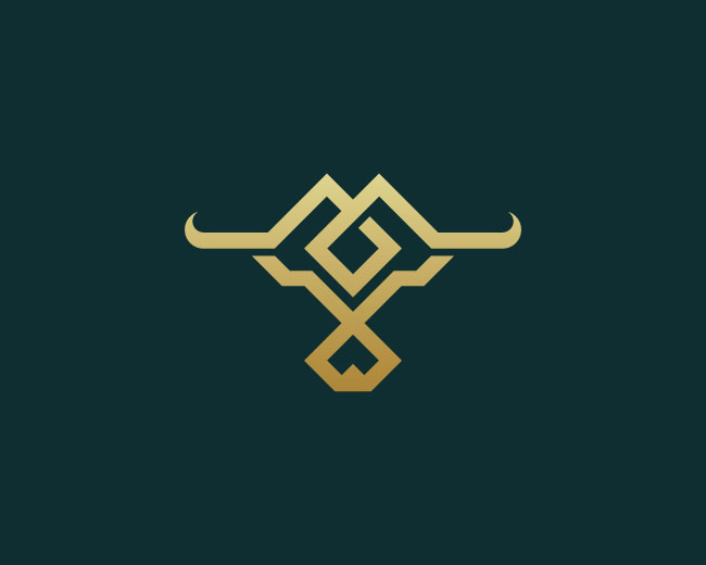 Geometric Bull Logo