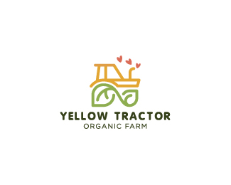 Yellow tractor