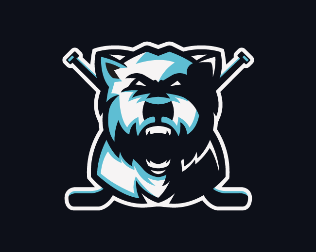 Ice Hockey Team Bear Logo